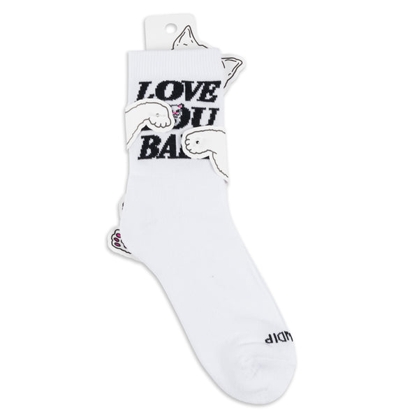 Ripndip Love You Mid Socks (White)