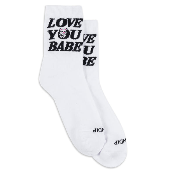 ripndip Love You Mid Socks (White)