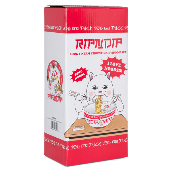 Ripndip Lucky Nerm Chopstick And Spoon Set (White)