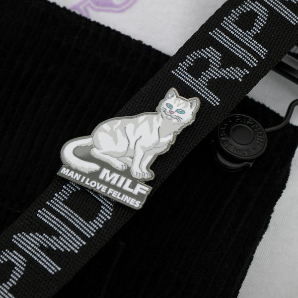 Ripndip Man I Love Felines Pin (Multi)