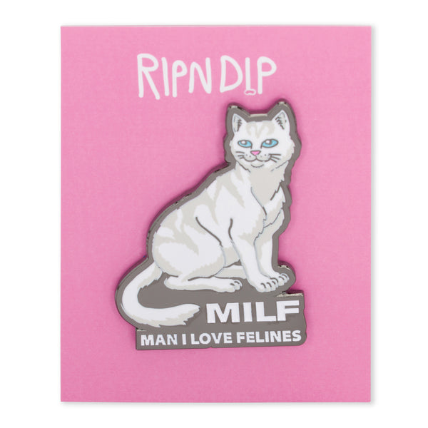 Ripndip Man I Love Felines Pin (Multi)