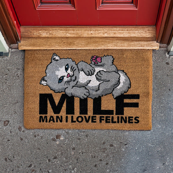 Ripndip Man I Love Felines Rug (Brown)