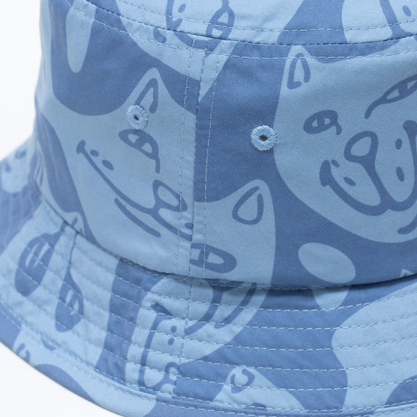Ripndip Many Faces Cotton Twill Bucket Hat (Slate)