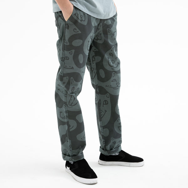 Ripndip Many Faces Twill Pants (Charcoal)