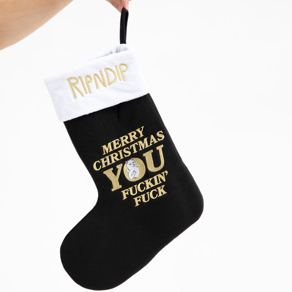 Ripndip Merry Christmas Christmas Stocking (Black)