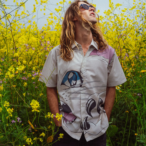 Ripndip Metal Claw Button Up Shirt (Bone)