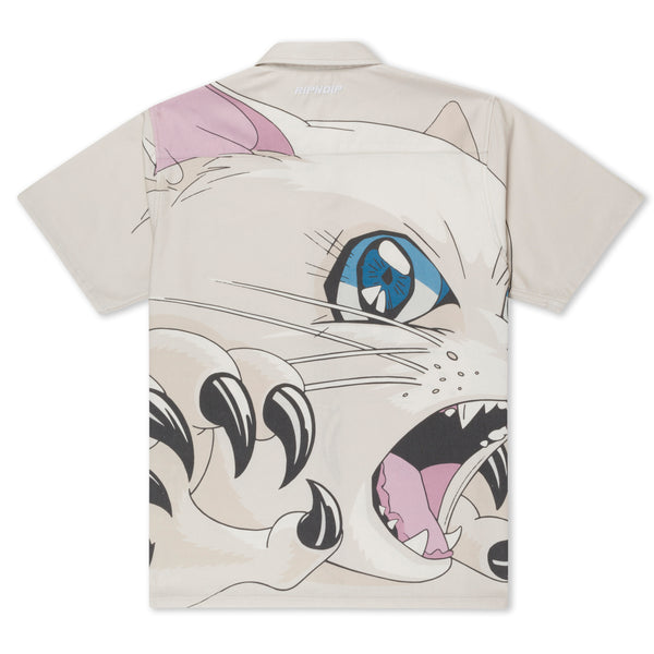 Ripndip Metal Claw Button Up Shirt (Bone)