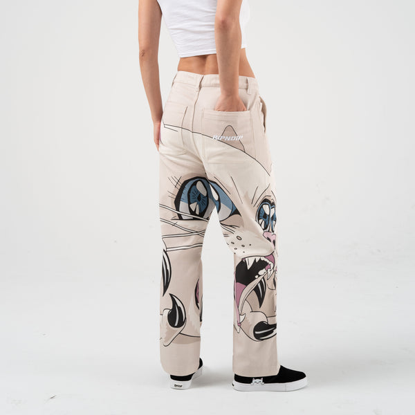 Ripndip Metal Claw Wide Leg Pants (Bone)