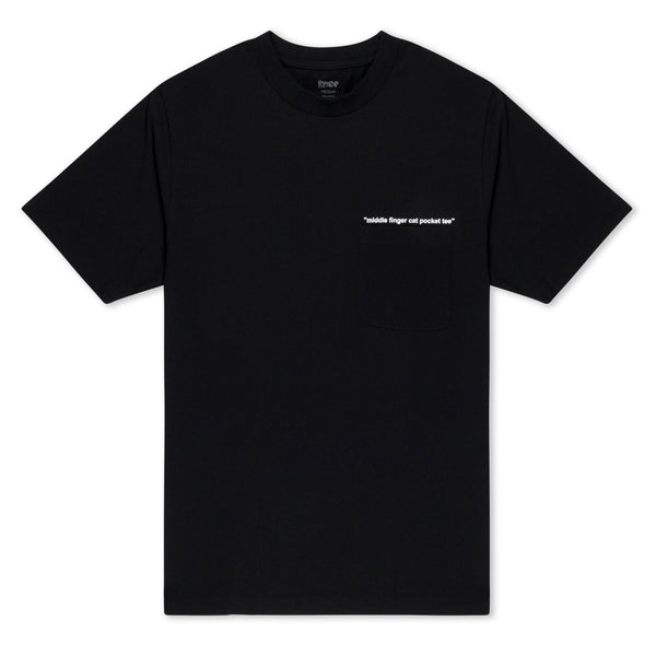 Ripndip Middle Finger Cat Pocket Tee (Black)