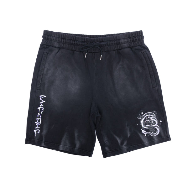 ripndip Mystic Jerm Sweatshorts (Black Faded Wash)