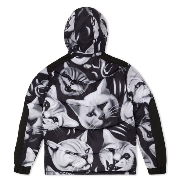 Ripndip Neon Cat Puffer Jacket (Black)