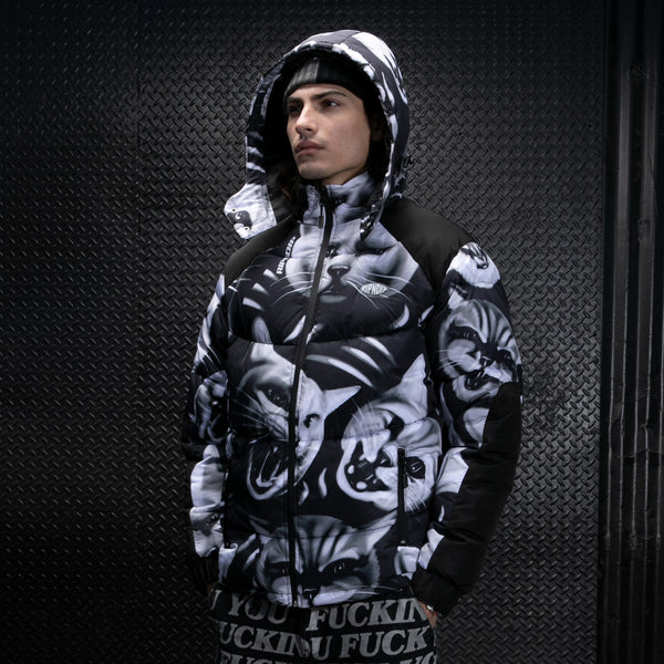 Ripndip Neon Cat Puffer Jacket (Black)