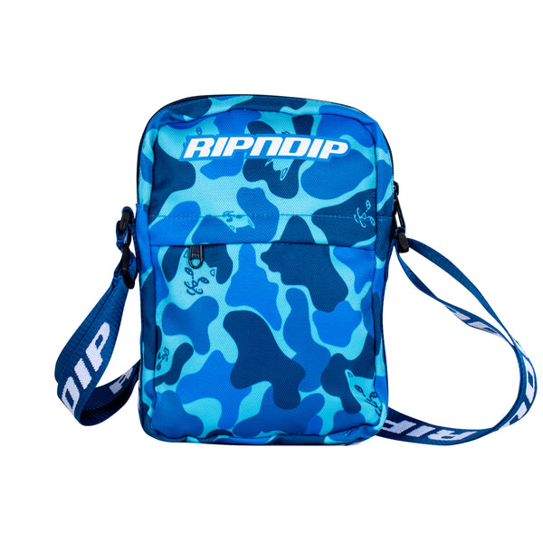 ripndip Nerm Camo Shoulder Bag (Blue Camo)