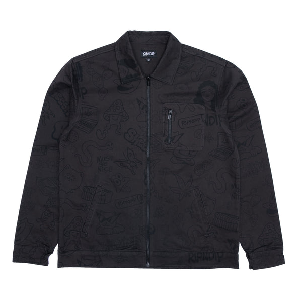 ripndip Nerm Doodle Work Jacket (Chocolate)