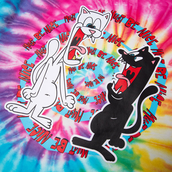 Ripndip Nerm & Jerm Show Hoodie (Rainbow Spiral Dye)