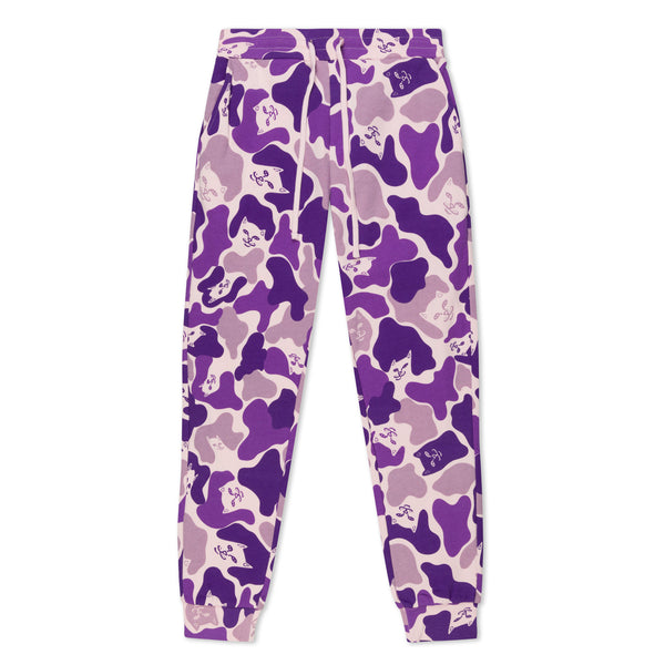 ripndip Nermal Camo Sweat Pants (Purple Camo)