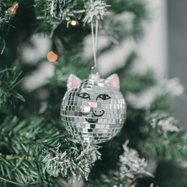 Ripndip Nermal Disco Ornament (Silver)