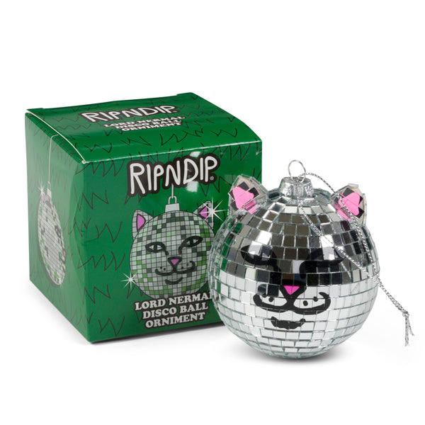 Ripndip Nermal Disco Ornament (Silver)