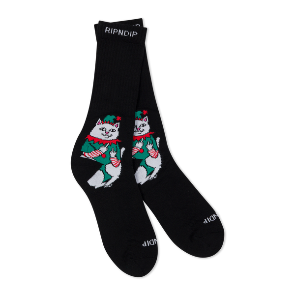 Ripndip Nermal Elf Socks (Black)
