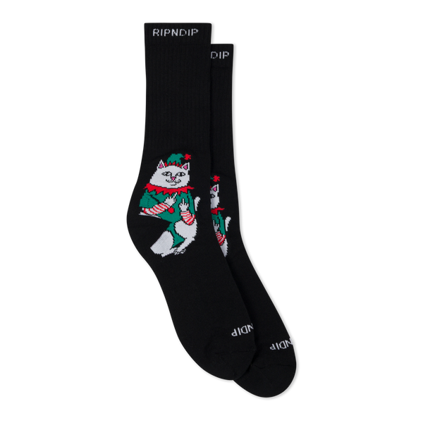 Ripndip Nermal Elf Socks (Black)