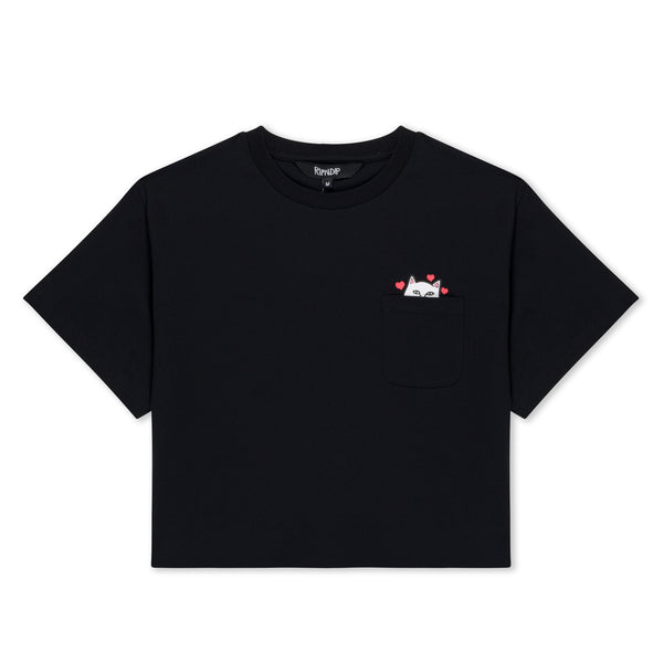Ripndip Nermal Loves Cropped Baby Pocket Tee (Black)