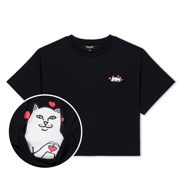 ripndip Nermal Loves Cropped Baby Pocket Tee (Black)