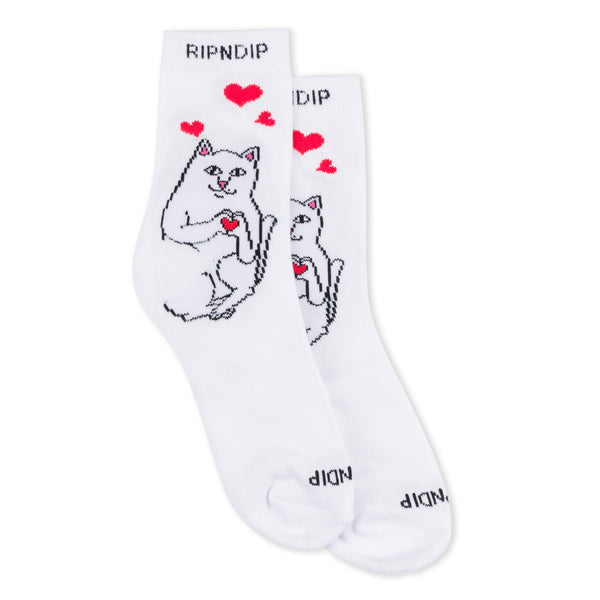 Ripndip Nermal Loves Mid Socks (White)