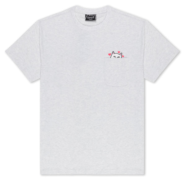 Ripndip Nermal Loves Pocket Tee (Ash Heather)
