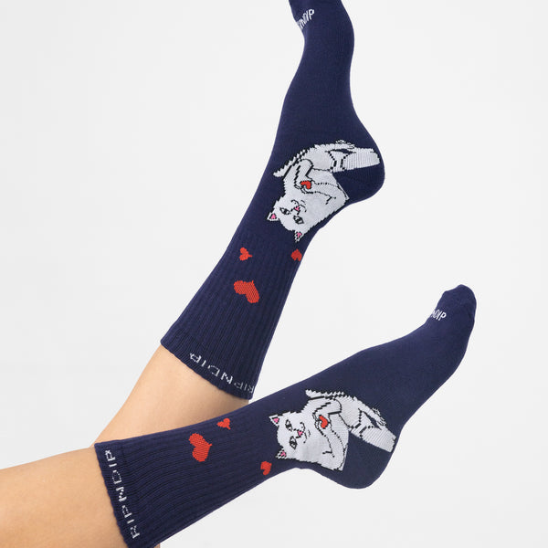 Ripndip Nermal Loves Socks (Navy)