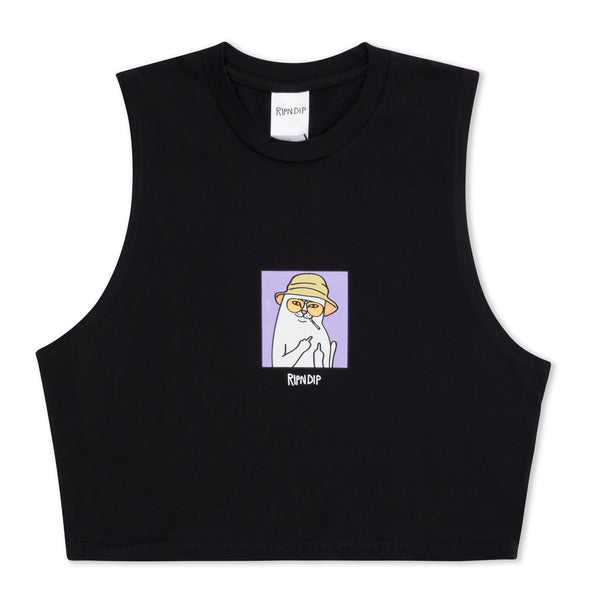 ripndip Nermal S Thompson Cropped Baby Tank (Black)