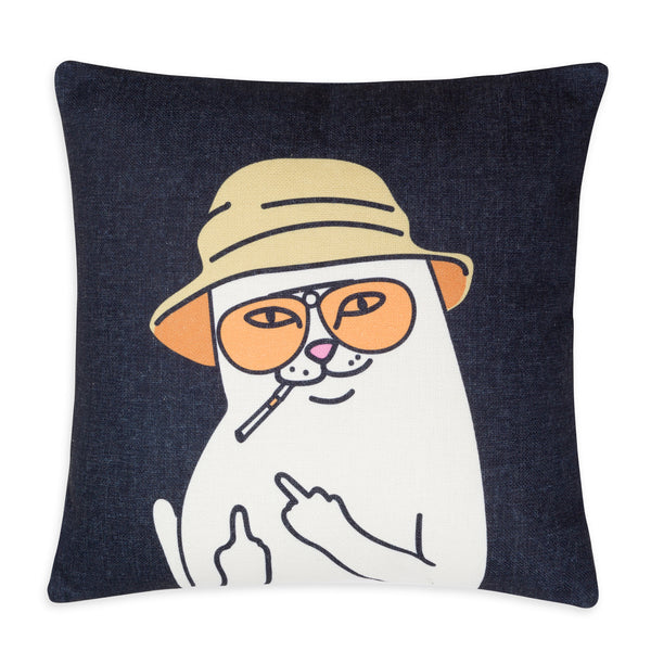ripndip Nermal S Thompson Jacquard Pillow (Black)