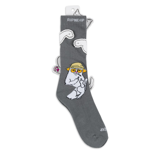 Ripndip Nermal S Thompson Socks (Charcoal)