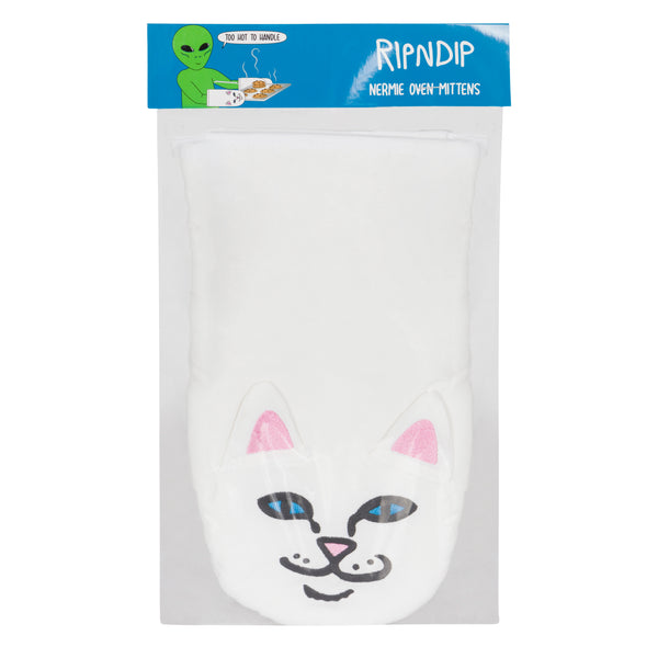 Ripndip Nermie Oven Mittens (White)
