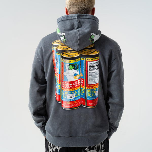 Ripndip Nerms Cans Hoodie (Charcoal Vintage Wash)