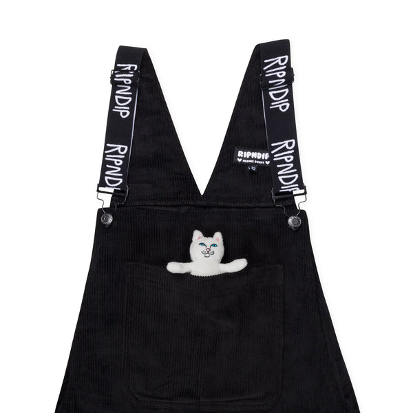 Ripndip Nermy Buddy Corduroy Overalls (Black)