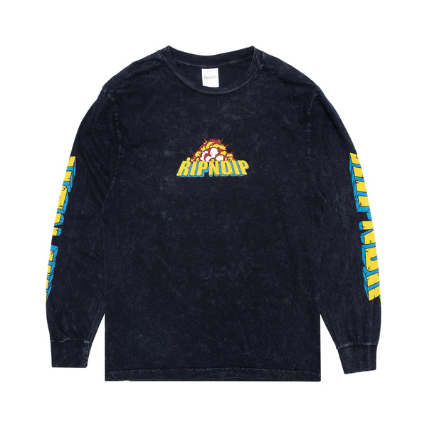 Ripndip Nermzilla Long Sleeve (Black Mineral Wash)