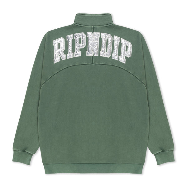 Ripndip Night Quarter Zip Sweatshirt (Dusty Pine)