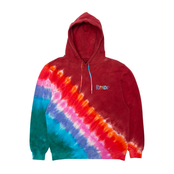 ripndip OG Prisma Embroidered Hoodie (Red Tie Dye)