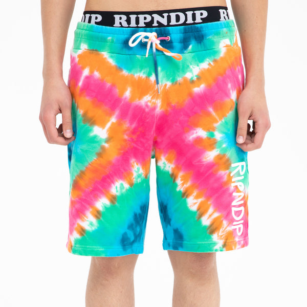 Ripndip OG Prisma Sweatshorts (Rainbow X Dye)