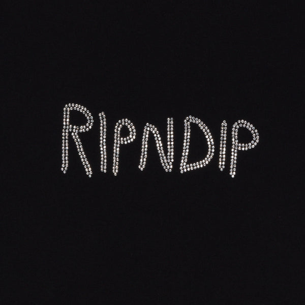 Ripndip OG RIPNDIP Cropped Rhinestone Tank (Black)