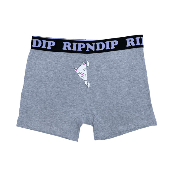ripndip Peek A Nermal Boxers (Heather Grey)