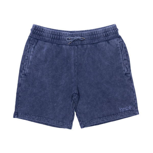 Ripndip Peek A Nermal Sweatshorts (Navy Acid Wash)