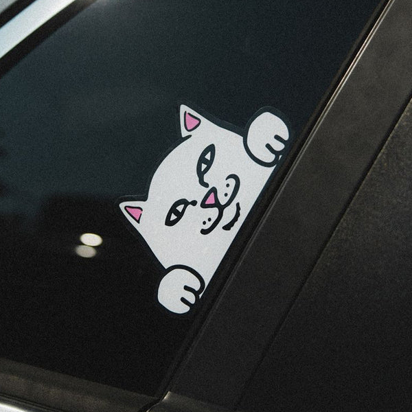 Ripndip Peeking Nermal Car Sticker Pack (White)
