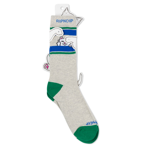 Ripndip Peeking Nermal Socks (Ash Heather)