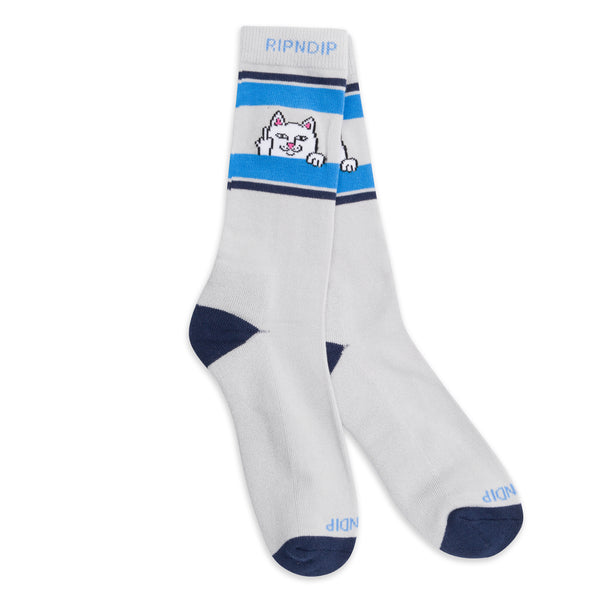 Ripndip Peeking Nermal Socks (Ash Heather/Navy)