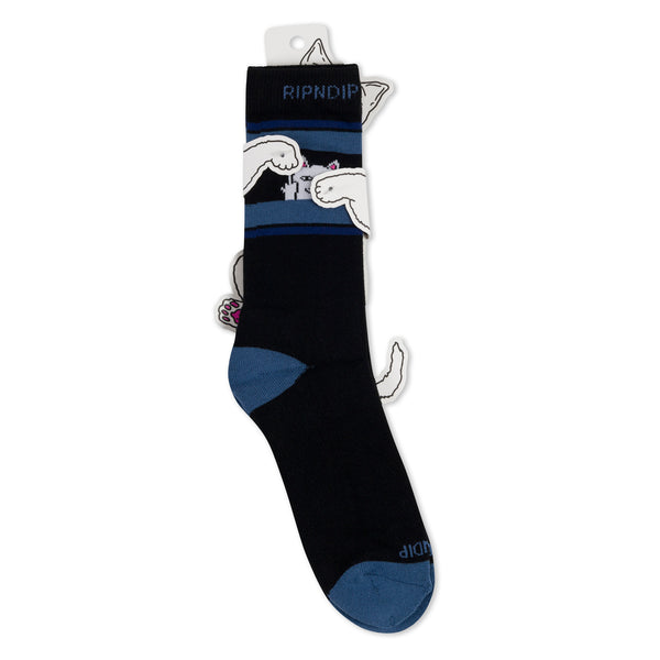 Ripndip Peeking Nermal Socks (Black/Slate)