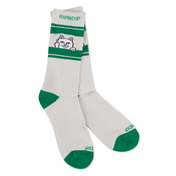 Ripndip Peeking Nermal Socks (Grey/Green)