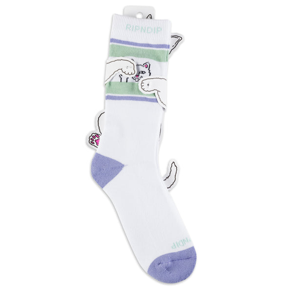 Ripndip Peeking Nermal Socks (Lilac/Sage)