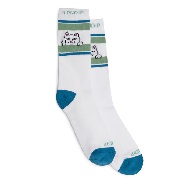 Ripndip Peeking Nermal Socks (Pine / Slate)