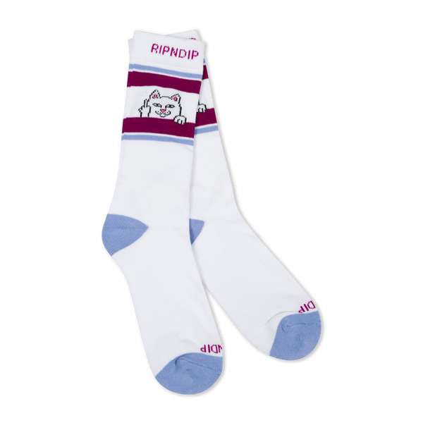 Ripndip Peeking Nermal Socks (Plum / Blue)